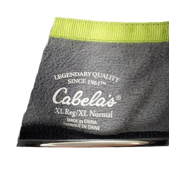 Cabelas Fleece 1/4 Zip Mock Neck Pullover Sweater Warm Mens XL Zip Pockets Gray - Picture 6 of 7